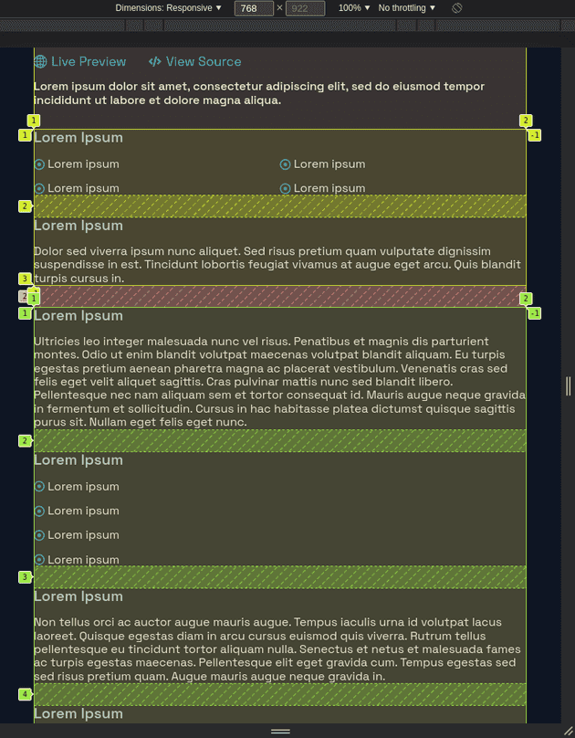 Portfolio Grid Example Tablet